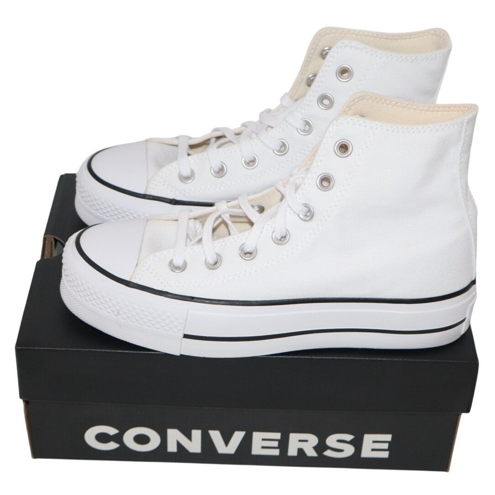 CONVERSE ALL STAR Chuck Taylor White Women 6.5 Canvas High Top Shoes 560846F NEW